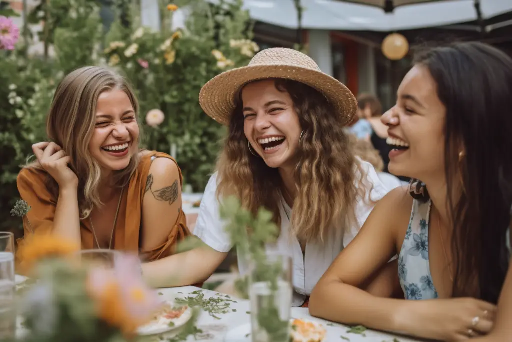 Girlfriends having brunch together