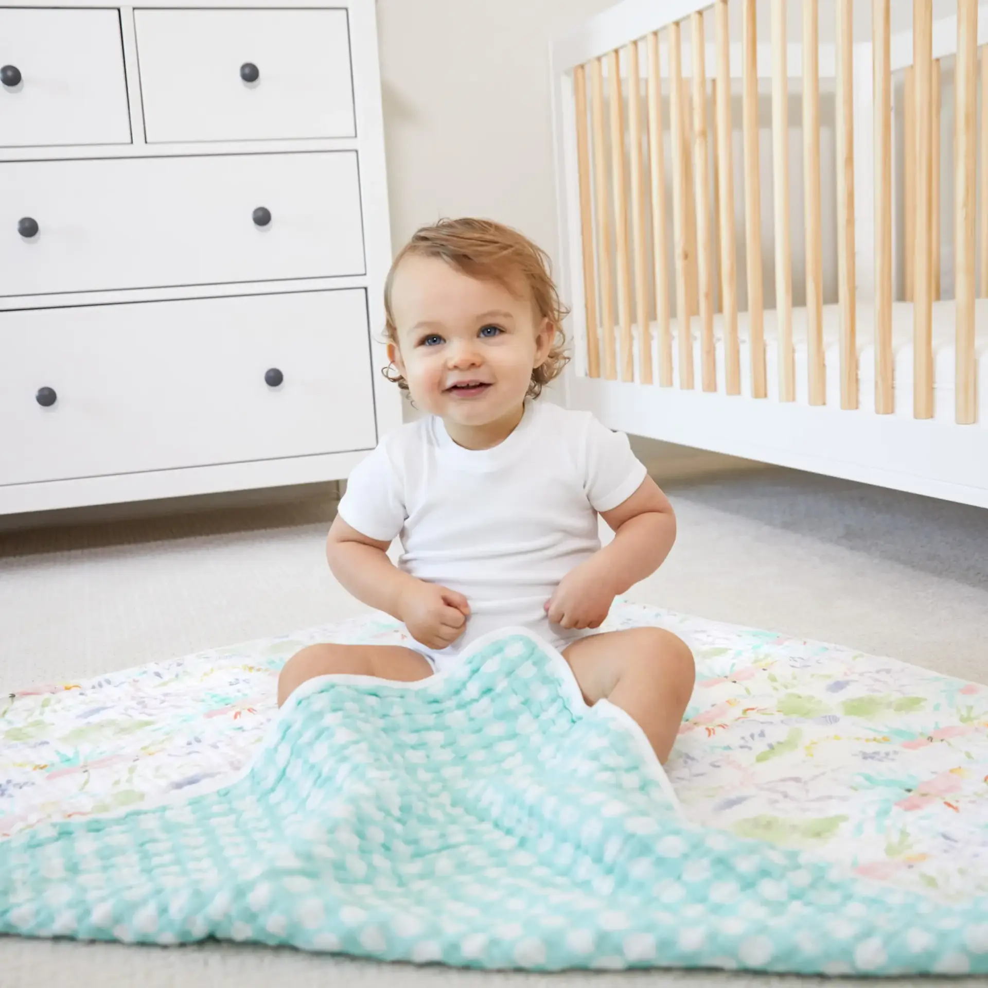 Essentials cotton muslin blanket by Anais + Anais