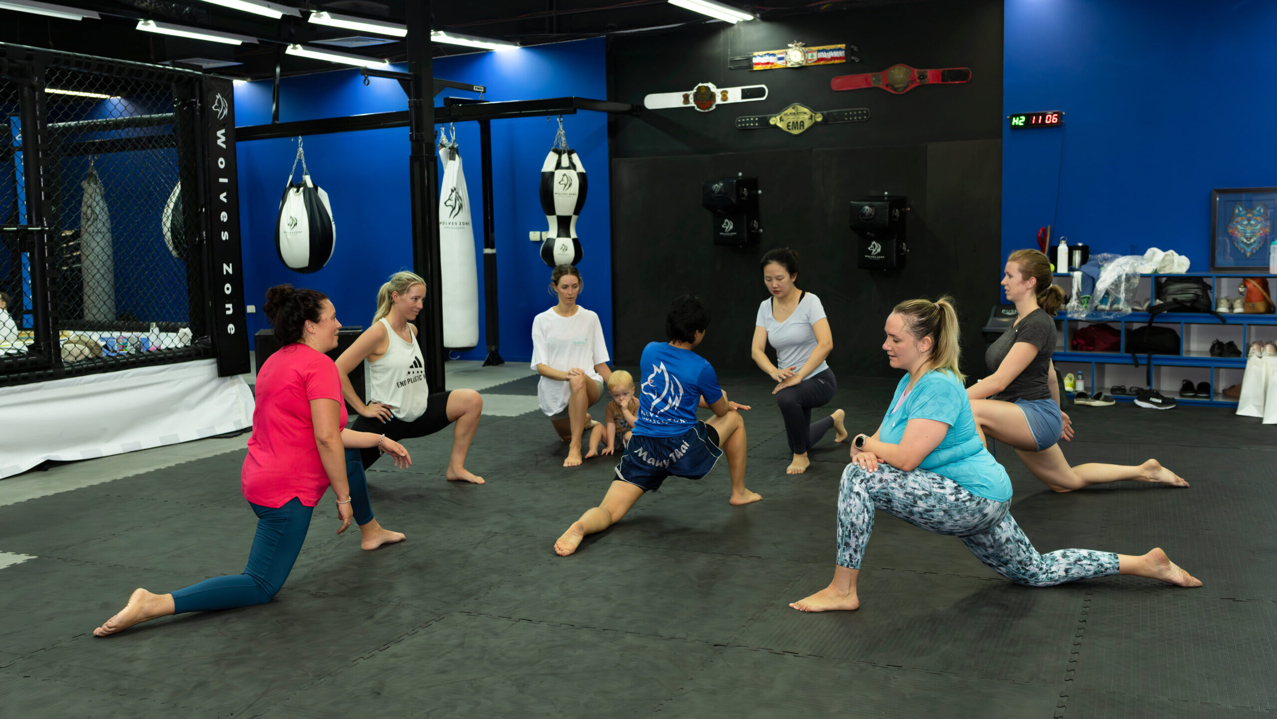 Eklektik Mama's MaMA Fit class at wolves zone mma academy abu dhabi